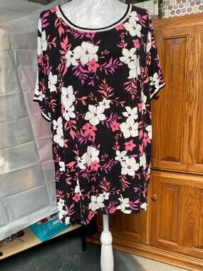 Secret Treasures Women's Plus Size Knit Sleep Shirt Short Sleeve 3X (22w-24w)